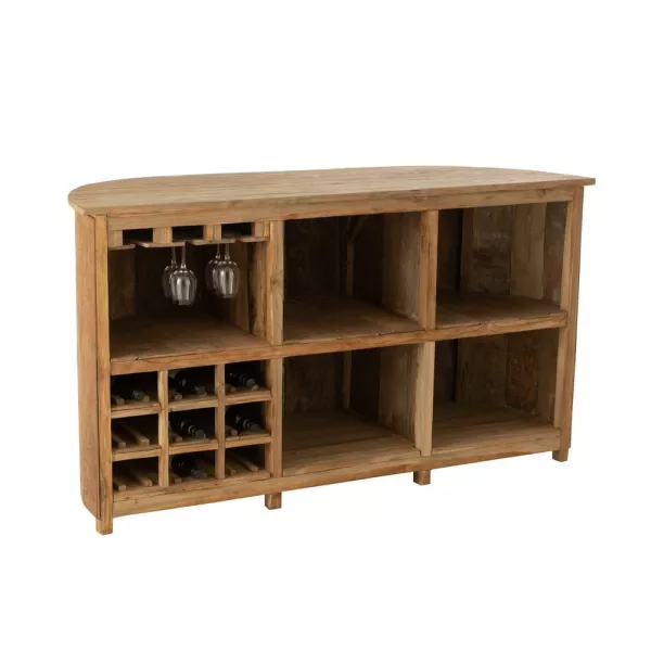 Meuble bar en teck MIXAN (180x108 cm) (Naturel)