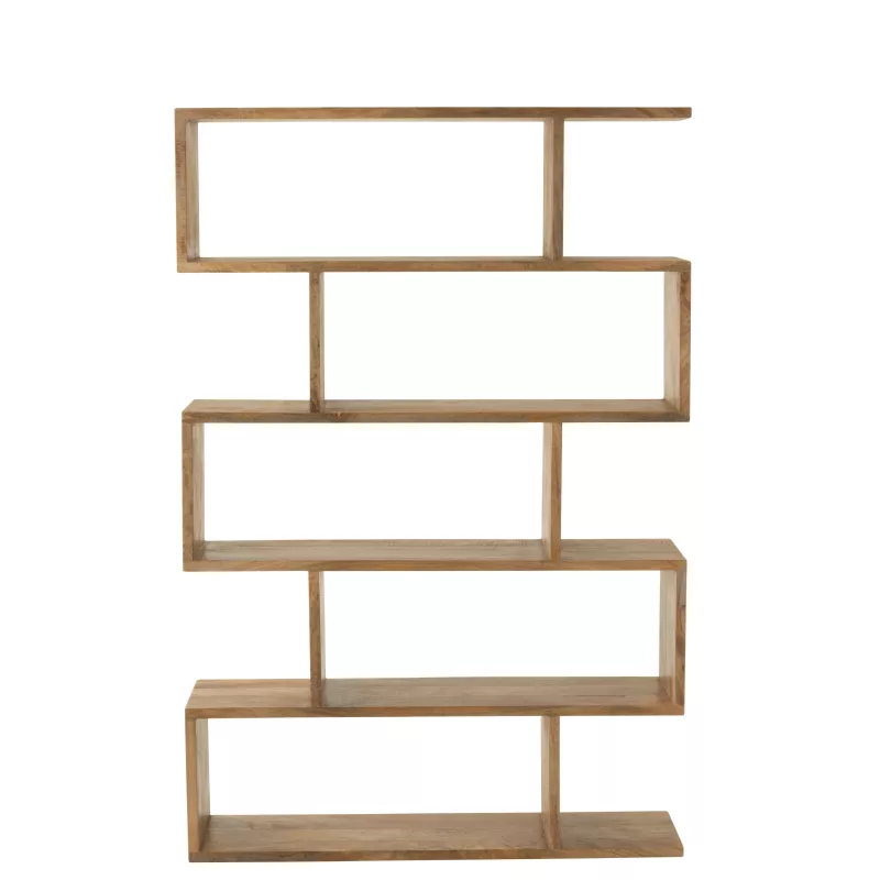 Etagère bibliothèque en bois de manguier CHIVA (120x180 cm) (Naturel)