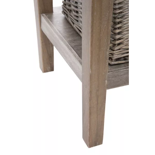 Console 2 tiroirs 3 paniers en bois JABIN (120x40 cm) (Naturel)