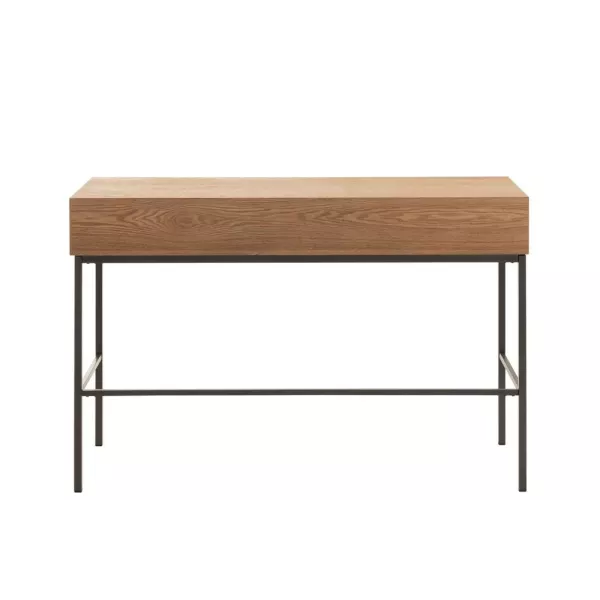 Console 3 tiroirs en bois et métal JANY (120x41 cm) (Naturel)