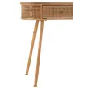 Console 2 tiroirs en bois et rotin PIXOL (120,5x40,5 cm) (Marron)