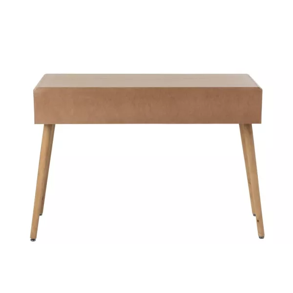 Console 3 tiroirs en bois et rotin PAWAL (117,5x40,5 cm) (Naturel)