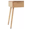 Console 3 tiroirs en bois et rotin PAWAL (117,5x40,5 cm) (Naturel)