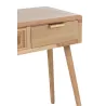 Console 3 tiroirs en bois et rotin PAWAL (117,5x40,5 cm) (Naturel)