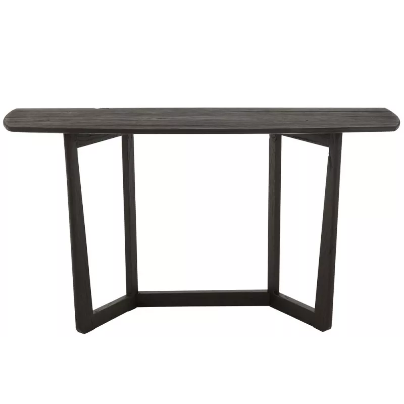 Console en bois exotique MAPIN (140x40 cm) (Noir)