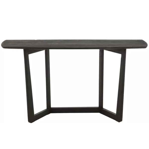 Console en bois exotique MAPIN (140x40 cm) (Noir)