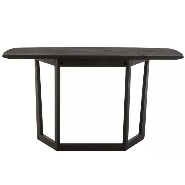 Console en bois exotique MAPIN (140x40 cm) (Noir)