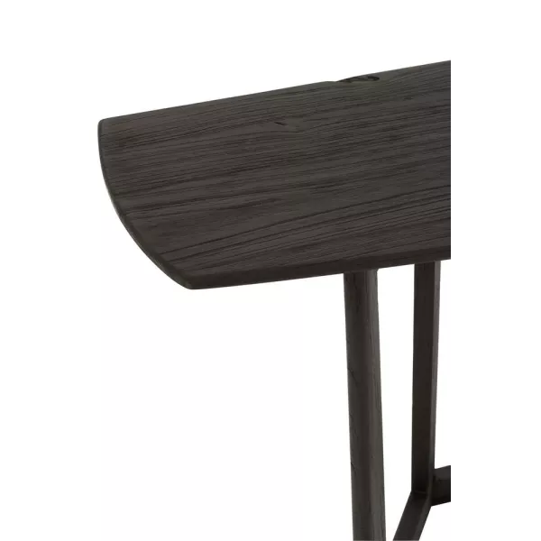 Console en bois exotique MAPIN (140x40 cm) (Noir)