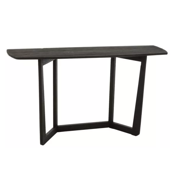 Console en bois exotique MAPIN (140x40 cm) (Noir)