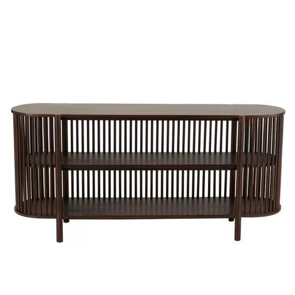 Console 2 étagères en bois de manguier MIFON (160x38 cm) (Marron)