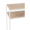 Console 2 étagères en bois et métal PAGON (100x35 cm) (Blanc, Naturel)