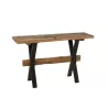 Console en bois vieilli MANTO (120x35 cm) (Marron, noir)