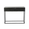 Console 2 tiroirs en bois et métal ROZA (100x33 cm) (Noir)