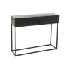 Console 2 tiroirs en bois et métal ROZA (100x33 cm) (Noir)