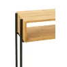 Console rectangulaire en bois de sapin et métal TANGA (120x30 cm) (Noir, naturel)