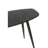 Console ovale en teck recyclé PICHOT (120x30 cm) (Noir)