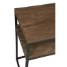 Console 2 étagères en bois et métal MONTOR (120x40 cm) (Marron, noir)