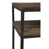 Console 2 étagères en bois et métal MONTOR (120x40 cm) (Marron, noir)