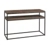 Console 2 étagères en bois et métal MONTOR (120x40 cm) (Marron, noir)