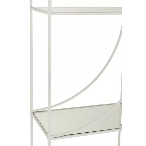 Etagère en métal et verre RINGO (180,5x200,5 cm) (Blanc)