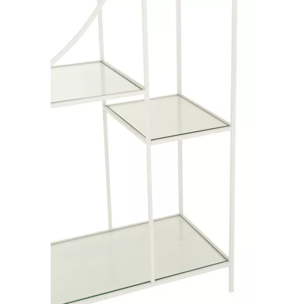 Etagère en métal et verre RINGO (180,5x200,5 cm) (Blanc)