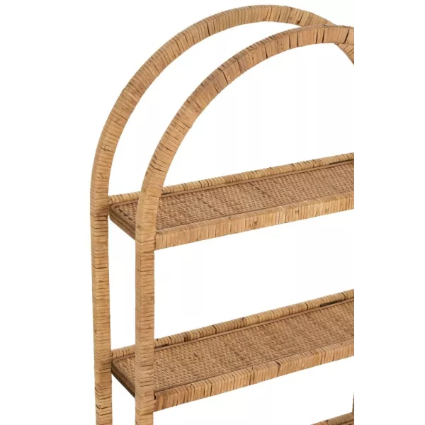 Etagère murale ovale en rotin PATOU (56x110 cm) (Naturel)