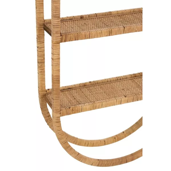 Etagère murale ovale en rotin PATOU (56x110 cm) (Naturel)