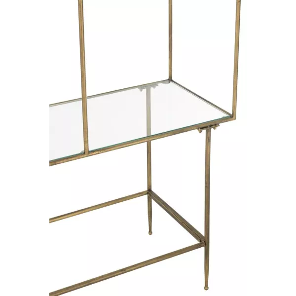 Etagère en métal et verre PALON (100x200 cm) (Or)