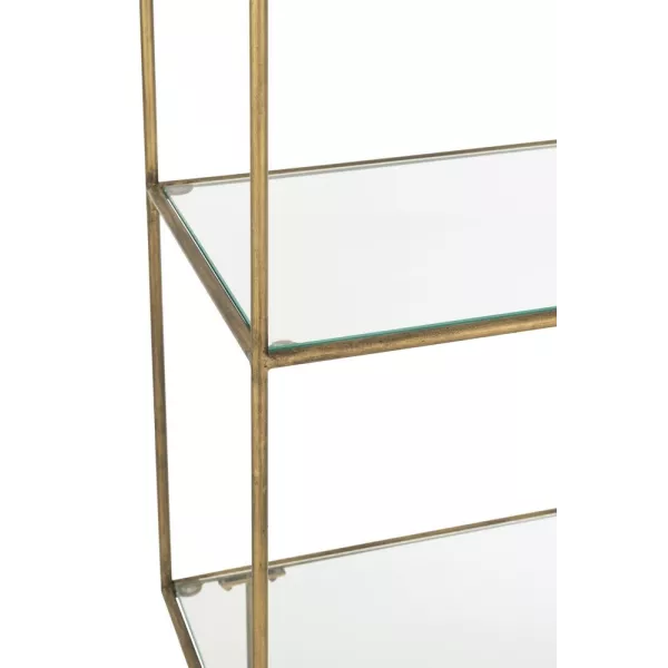 Etagère en métal et verre PALON (100x200 cm) (Or)