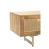 Meuble TV 3 portes en bois de manguier et rotin POCHON (120x49 cm) (Naturel)