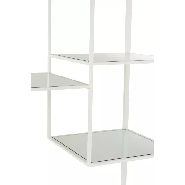 Etagère en métal et verre POULONE (82x177 cm) (Blanc)