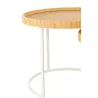 Set de 2 tables gigognes en bois et métal ROUBANE (60x51 cm) (Blanc, Naturel)