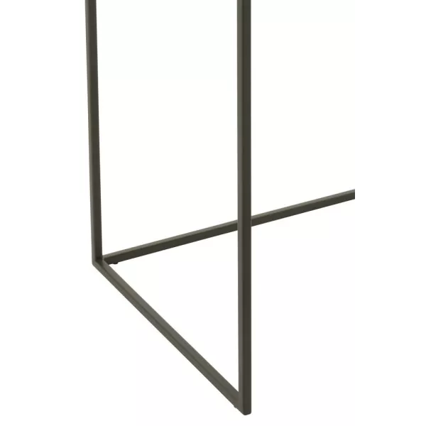 Set de 2 tables gigognes en métal MONGA (60x60 cm) (Bronze, noir)