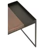 Set de 2 tables gigognes en métal MONGA (60x60 cm) (Bronze, noir)