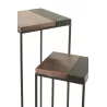 Set de 2 tables gigognes en métal MONGA (41x119 cm) (Bronze, noir)