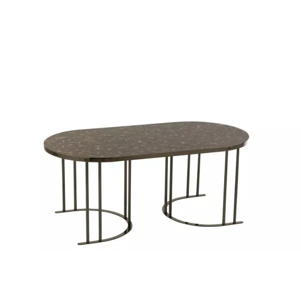 Set de 3 tables gigognes MARIPE (120x48 cm) (Marron)