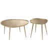 Set de 2 tables d'appoint en métal TYLER (72,5x38 cm) (Or)