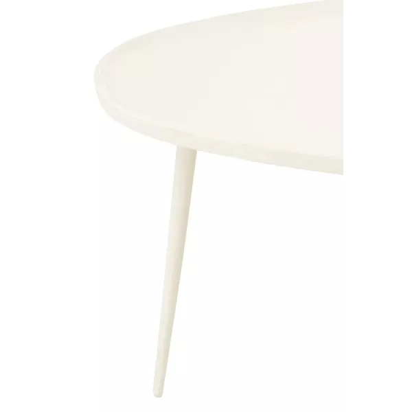 Set de 2 tables d'appoint en métal TYLER (72,5x38 cm) (Blanc)