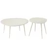 Set de 2 tables d'appoint en métal TYLER (72,5x38 cm) (Blanc)