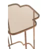 Set de 2 tables gigigognes en métal et verre JANIK (46x61 cm) (Cuivre)