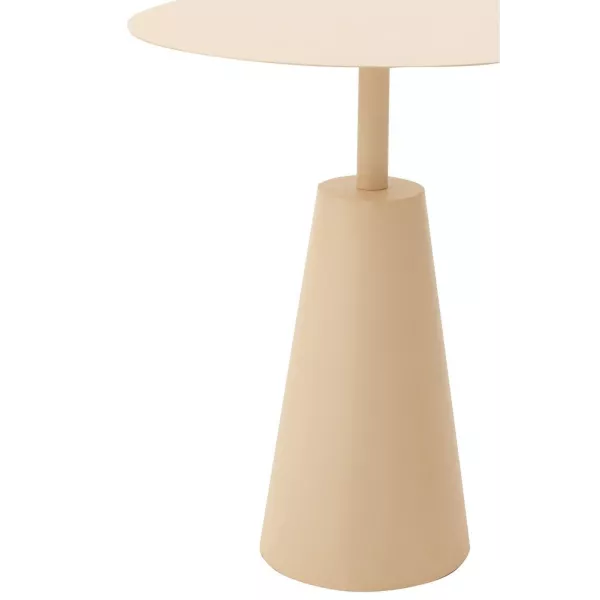 Set de 2 tables d'appoint en métal MAGNA (39x39 cm) (Beige)