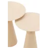 Set de 2 tables d'appoint en métal MAGNA (39x39 cm) (Beige)