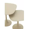 Set de 2 tables d'appoint en métal PYGAN (41x41 cm) (Crème/Ivoire)