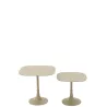 Set de 2 tables d'appoint en métal PYGAN (41x41 cm) (Crème/Ivoire)