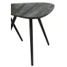 Set de 2 tables basses en teck recyclé PAGO (50x50 cm) (Noir)