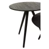 Set de 4 tables basses en teck recyclé PAGO (30x30 cm) (Noir)