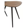 Set de 2 tables basses en teck recyclé PAGO (50x50 cm) (Naturel, noir)