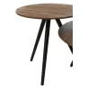 Set de 4 tables basses en teck recyclé PAGO (30x30 cm) (Naturel, noir)