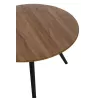 Set de 4 tables basses en teck recyclé PAGO (30x30 cm) (Naturel, noir)