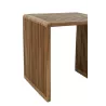 Set de 2 tables basses cubiques en teck recyclé PINGOU (50x45 cm) (Naturel)